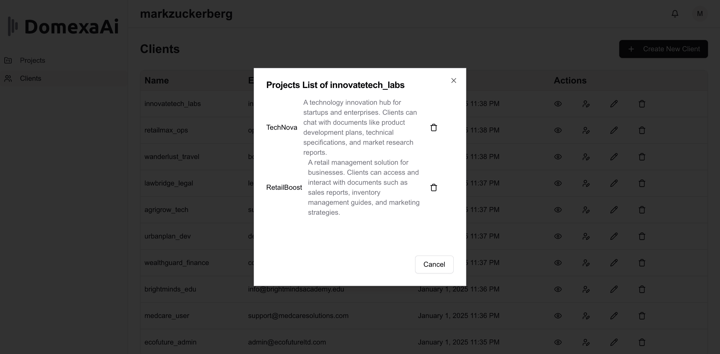 Assign Projects