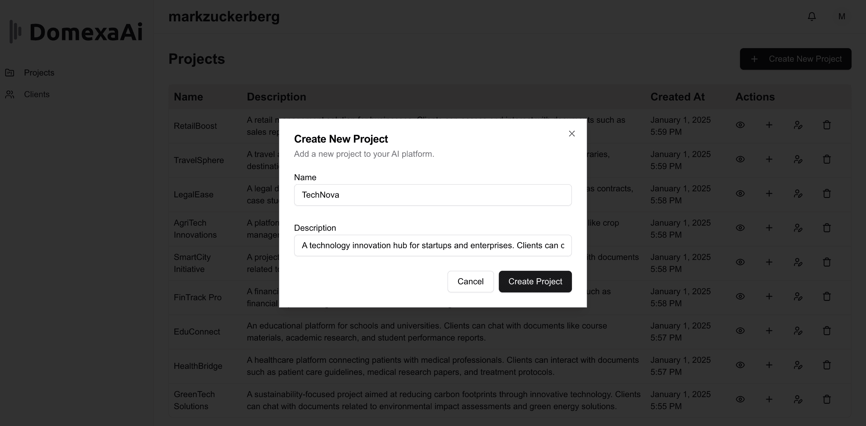 Create New Project
